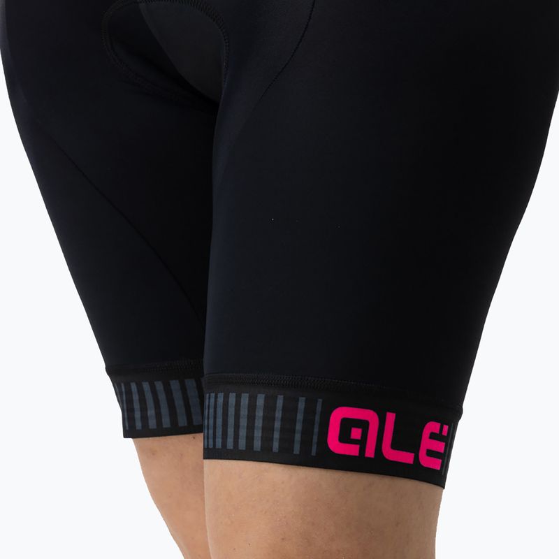 Moteriški dviračių šortai Alé Pantalone C/B Traguardo black/fluo pink 8