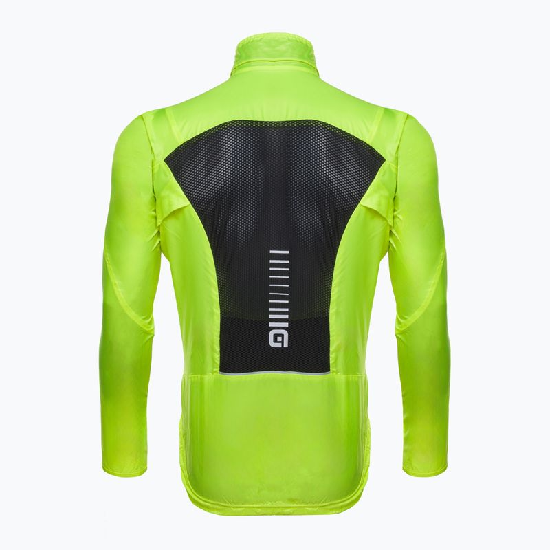 Vyriška dviratininko striukė Alé Giubbino Light Pack Alé fluorescencinė geltona 4