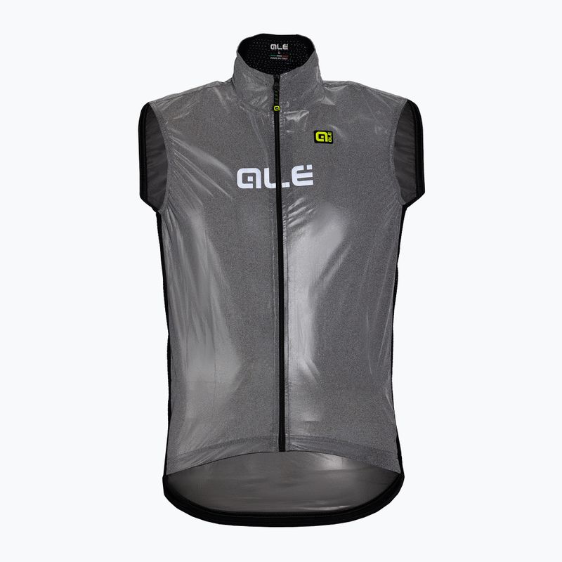 Vyriška Alé Black Reflective nero/juoda dviratininko liemenė 6