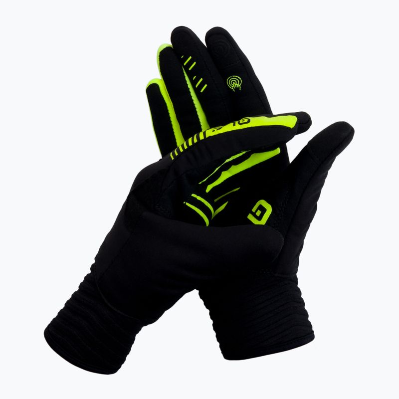 Dviračių pirštinės Alé Windprotection nero giallo fluo black/fluo yellow