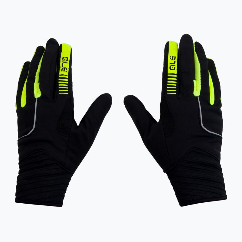 Dviračių pirštinės Alé Windprotection nero giallo fluo black/fluo yellow 3