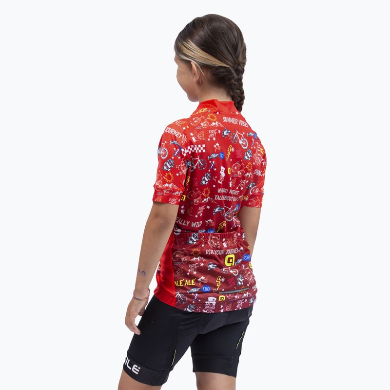 Alé Pantalone S/B Bimbo Kid dviračių šortai juodi/balti 8
