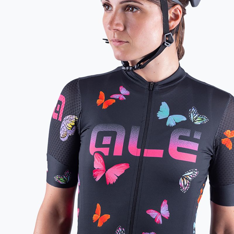 Moteriški dviračių marškinėliai Alé Maglia Donna MC Butterfly black 5