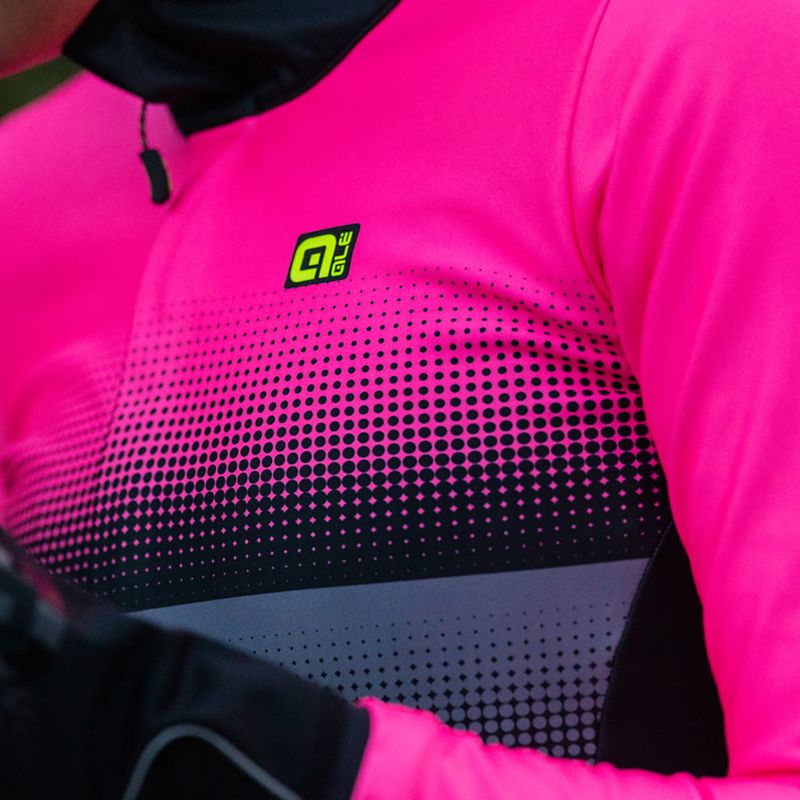 Moteriška dviračių striukė Alé Gradient rosa fl nero/fl.pink black 10