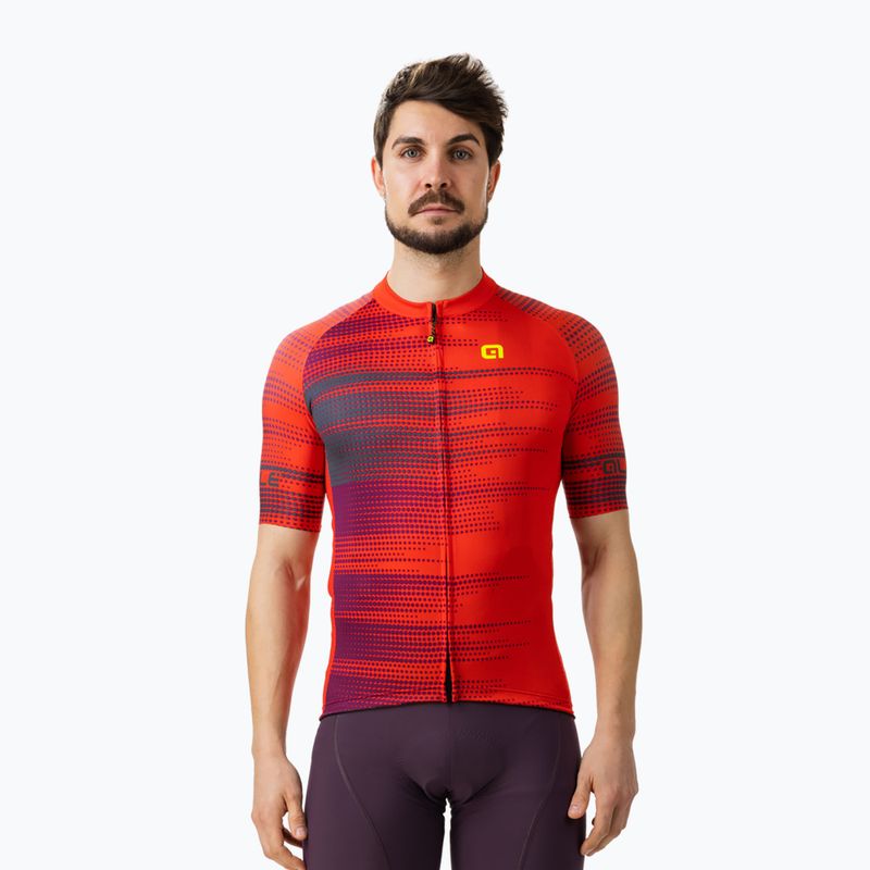 Vyriški dviratininko marškinėliai Alé Maglia MC Turbo red