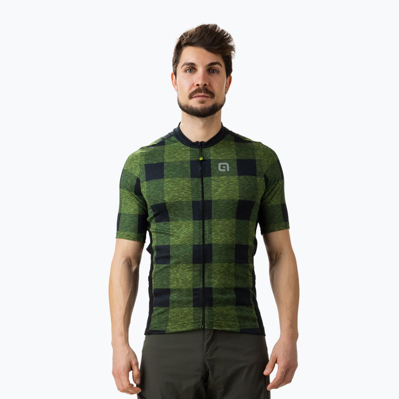 Vyriški Alé Maglia MC dviratininkų marškinėliai Scottish green