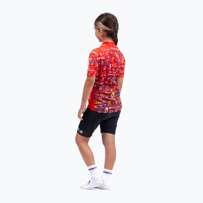 Vaikiški dviratininkų marškinėliai Alé Maglia Bimbo MC Vibes red 5