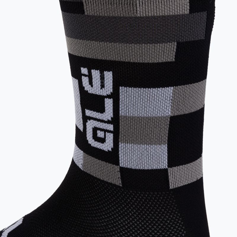 Alé Calza Q-Skin 16 cm Match juodos dviratininkų kojinės 3