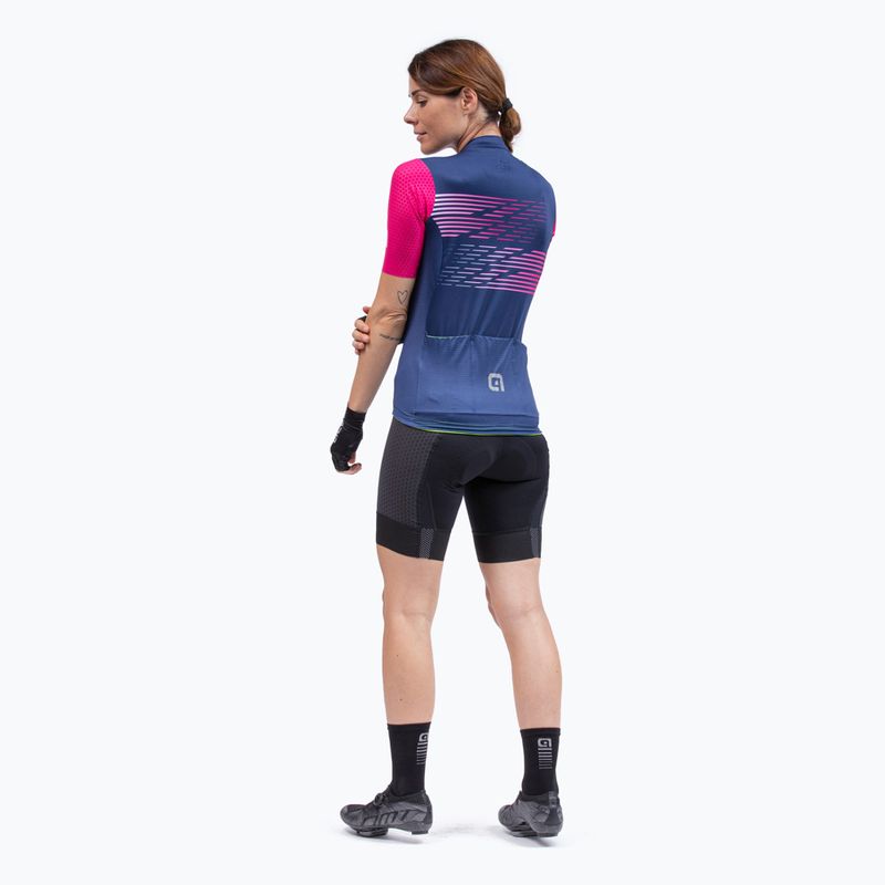 Moteriški dviračių marškinėliai Alé Maglia Donna MC Logo fucsia 3
