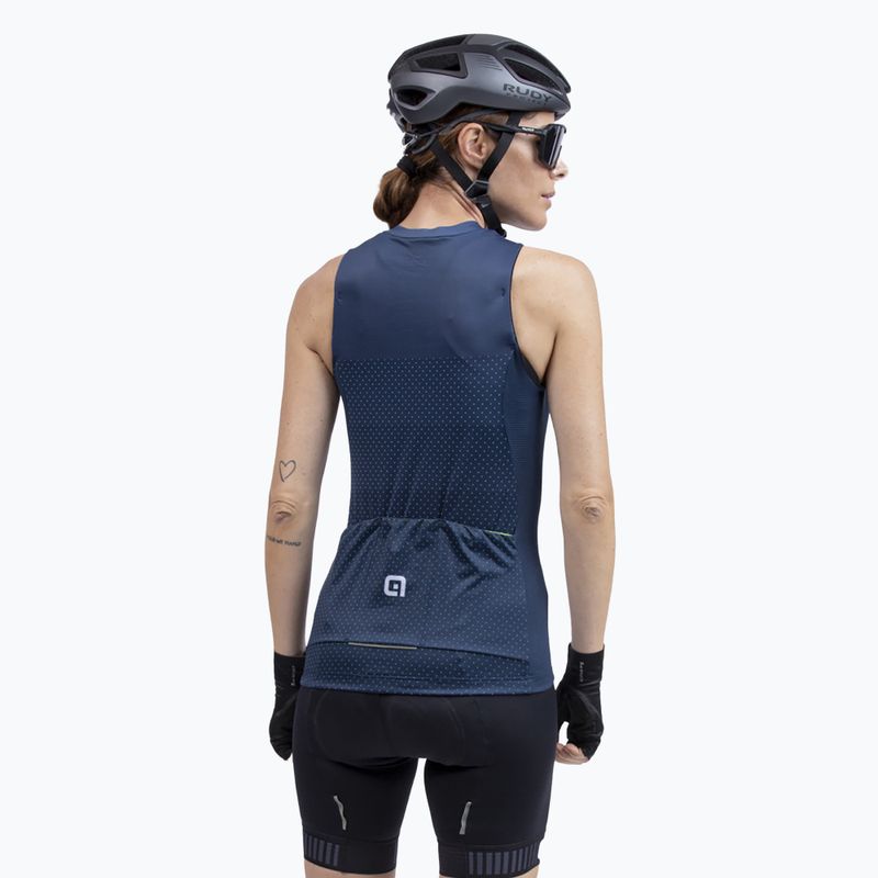Moteriški dviračių marškinėliai Alé Maglia Donna SM Level blue 2