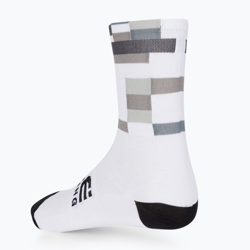 Alé Calza Q-Skin 16 cm Match baltos dviratininkų kojinės 2