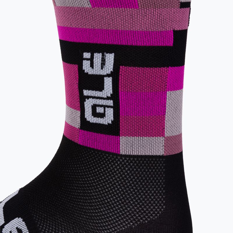 Alé Calza Q-Skin 16 cm Match fucsia dviratininkų kojinės 3