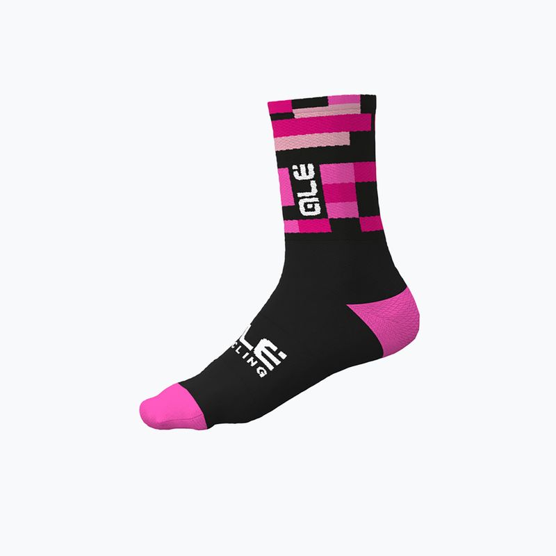 Alé Calza Q-Skin 16 cm Match fucsia dviratininkų kojinės 4