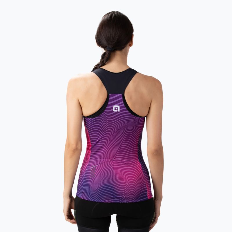 Moteriški dviratininkių marškinėliai Alé Onda violetinės spalvos 2