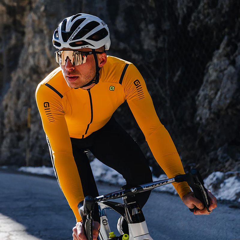 Vyriškas dviračių džemperis Alé Warm Race yellow 8