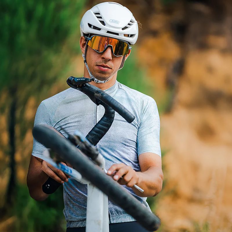 Vyriški dviračių marškinėliai Alé Traccia white 7