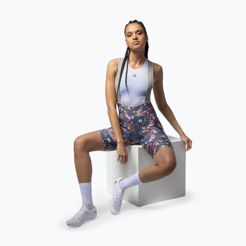 Moteriški dviračių šortai Alé Master Graphic Bibshorts blue combo 5