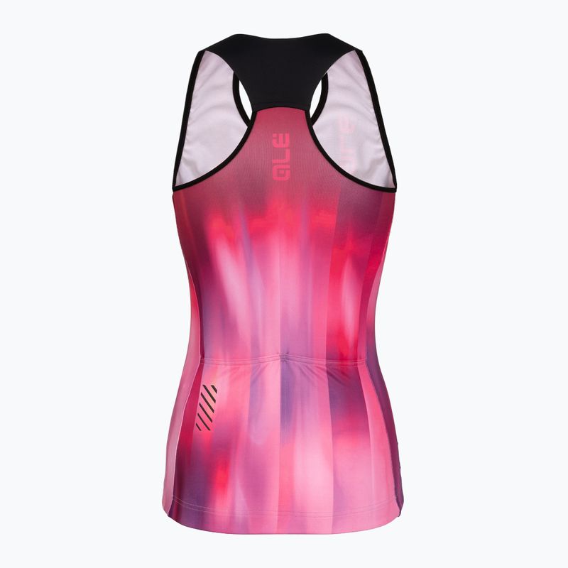 Moteriški dviračių marškinėliai Alé Crazy TT pink combo 7