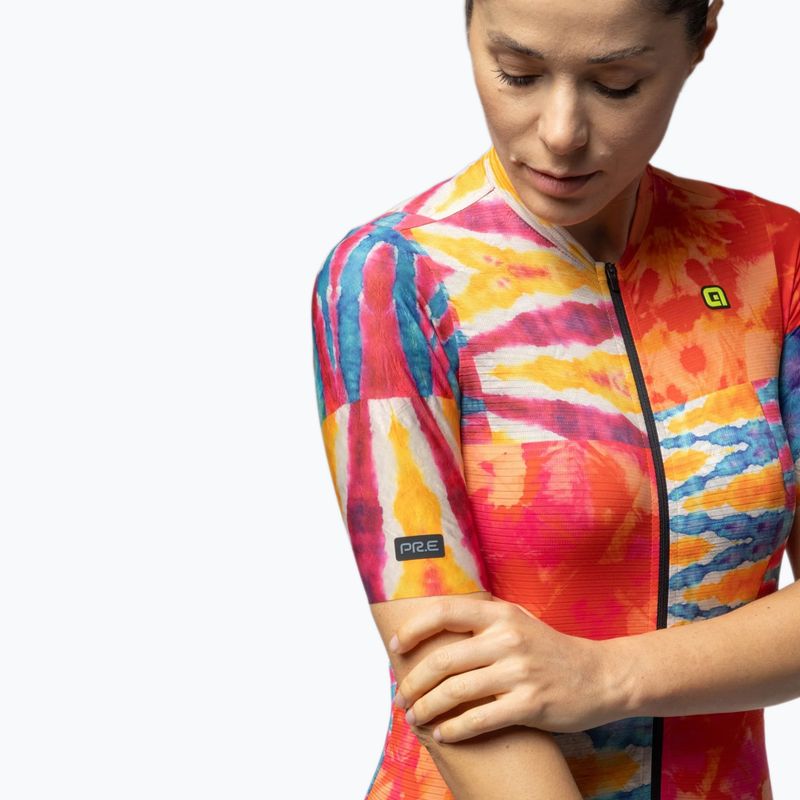 Moteriški dviračių marškinėliai Alé Clorofilla orange combo 5