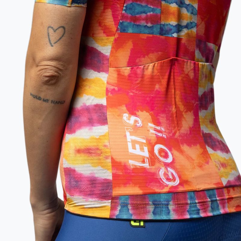 Moteriški dviračių marškinėliai Alé Clorofilla orange combo 6