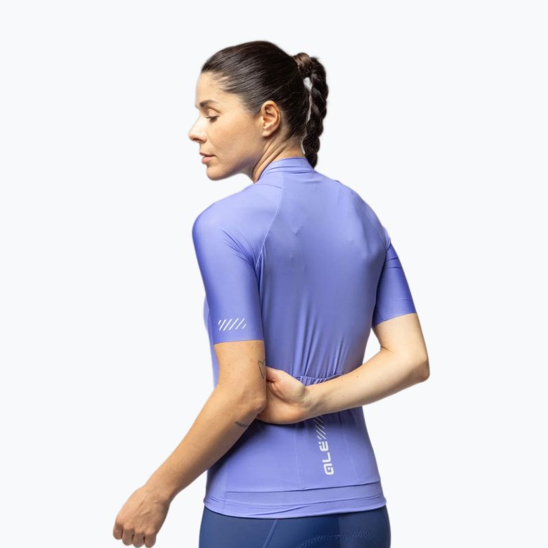 Moteriški dviračių marškinėliai Alé Color Block jacaranda 3