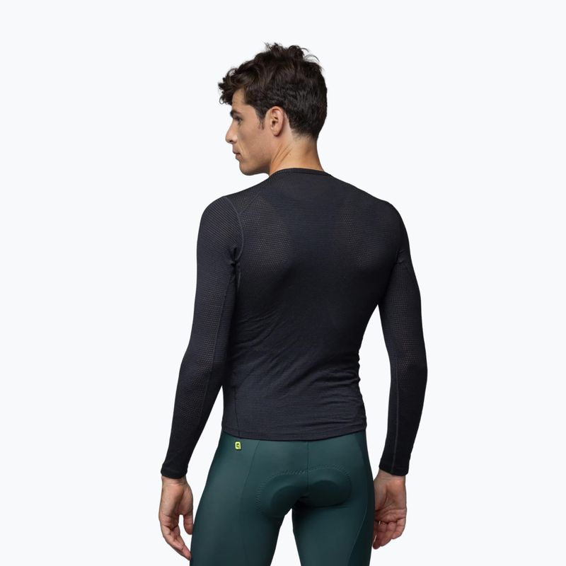 Dviračių vyriški marškinėliai Alé Merino LS nero/black 2