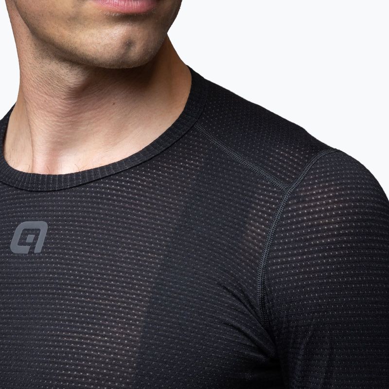 Dviračių vyriški marškinėliai Alé Merino LS nero/black 4