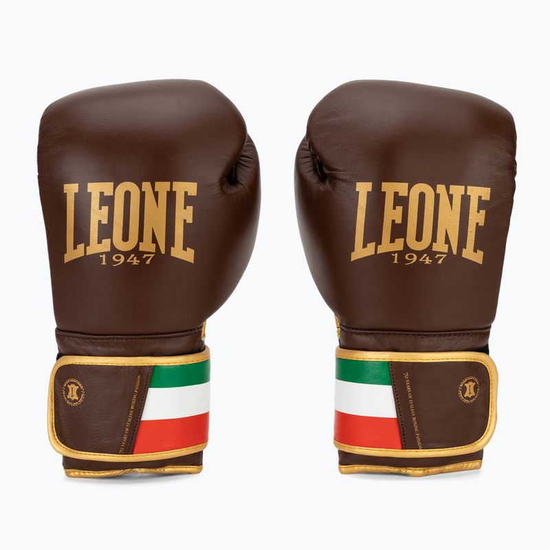 Bokso pirštinės LEONE 1947 Italy '47 black/white/brown 2