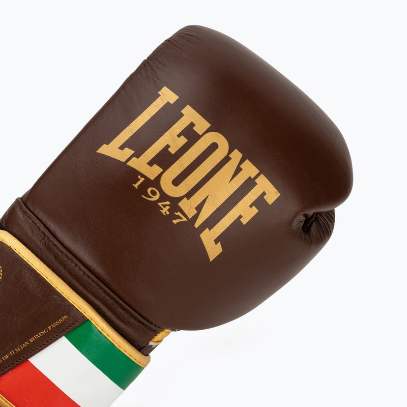 Bokso pirštinės LEONE 1947 Italy '47 black/white/brown 5