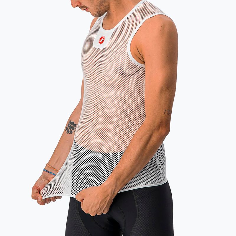Vyriški Castelli Core Mesh 3 dviratininkų marškinėliai be rankovių balti 4