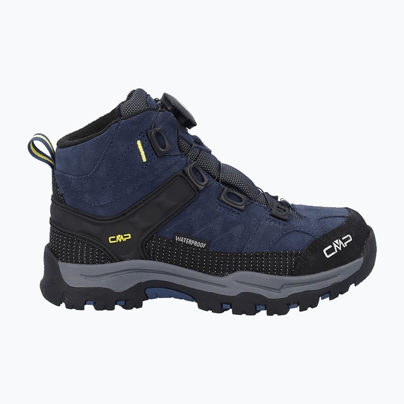 Vaikiški žygio batai CMP Kiruna Mid Fitgo Fleece Wp blue ink/yellow 2