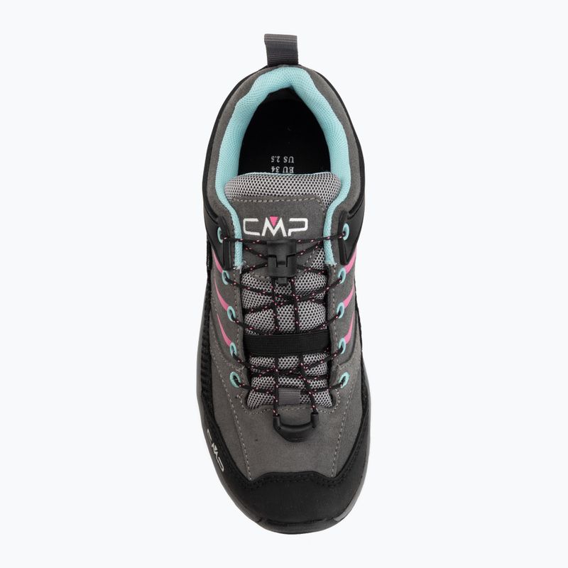 Vaikiški žygio batai CMP Rigel 2.0 Low Waterproof grey/acquarius/pink fluo 5