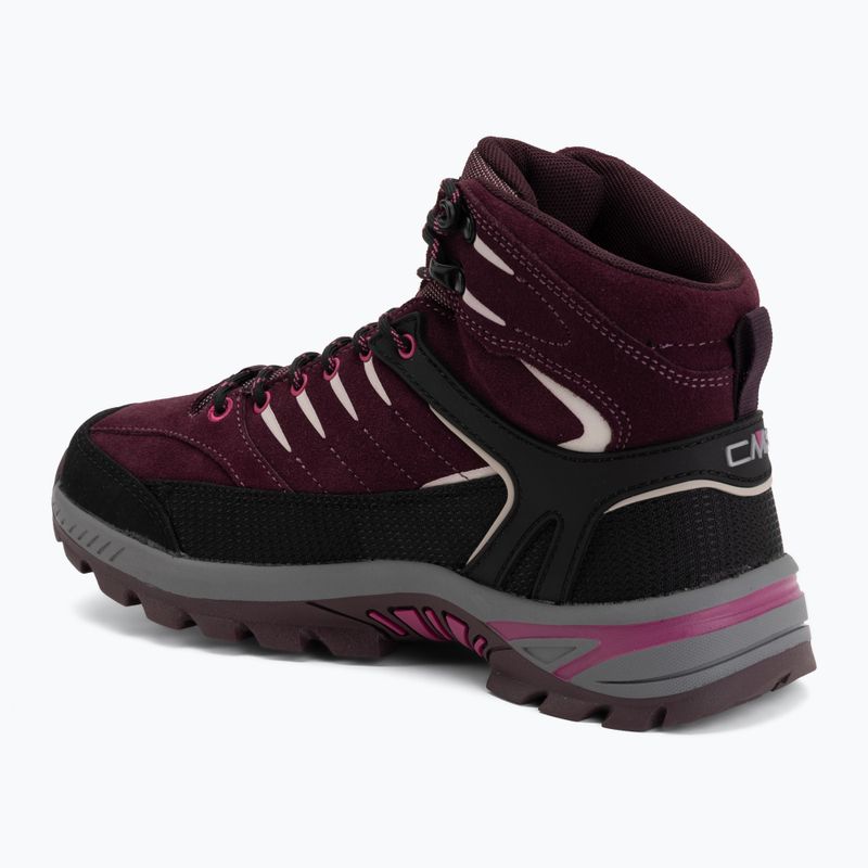 Vaikiški žygio batai CMP Rigel 2.0 Mid Waterproof black berry/amaranto 3