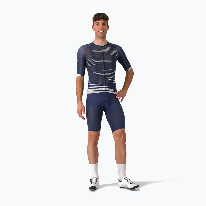 Vyriški Castelli Climber's 4.0 belgian blue/silver gray dviratininkų marškinėliai 2