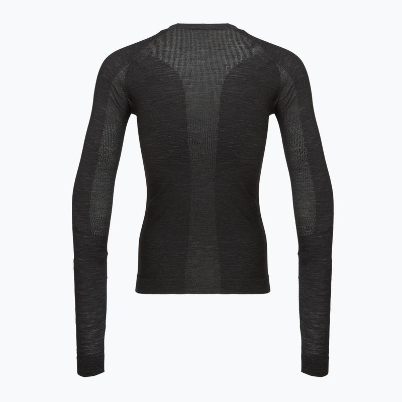 Vyriški ilgomis rankovėmis dviračių marškinėliai Castelli Merino Seamless Baselayer black 2