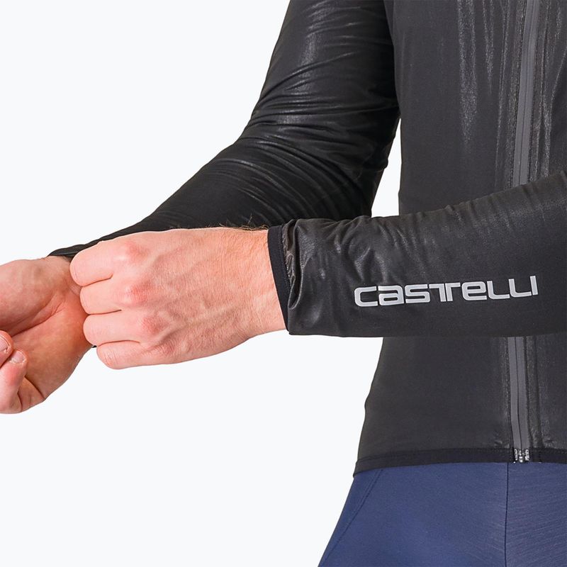 Vyriška dviračių striukė Castelli Squall Shell light black/silver gray 5