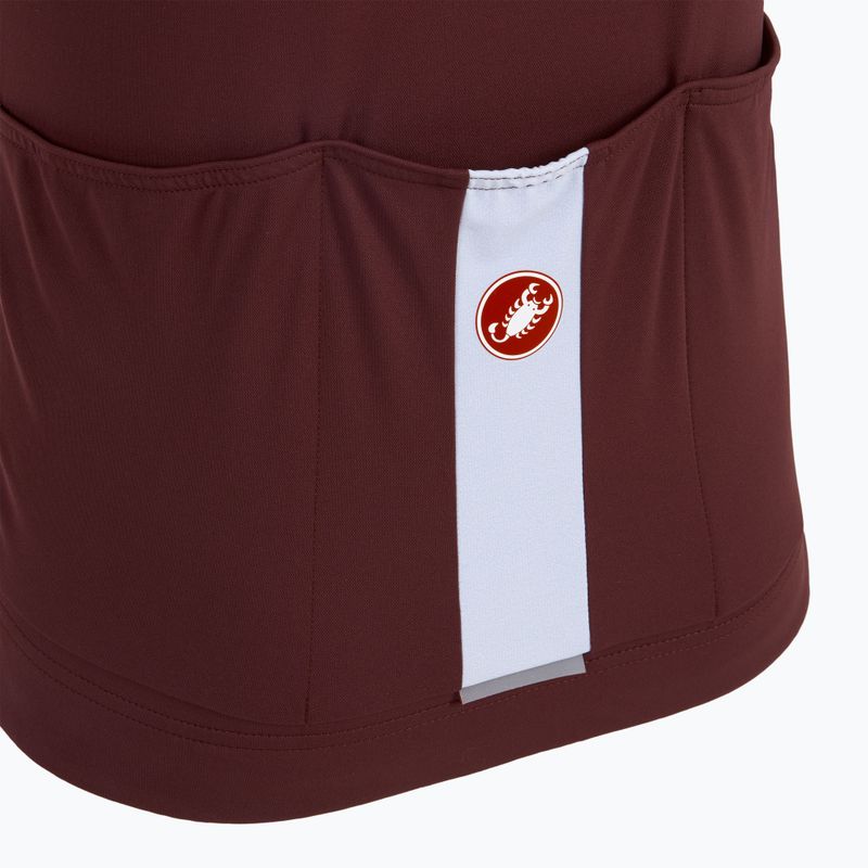 Vyriški dviračių marškinėliai Castelli Prologo Lite deep bordeaux/ silver gray 4