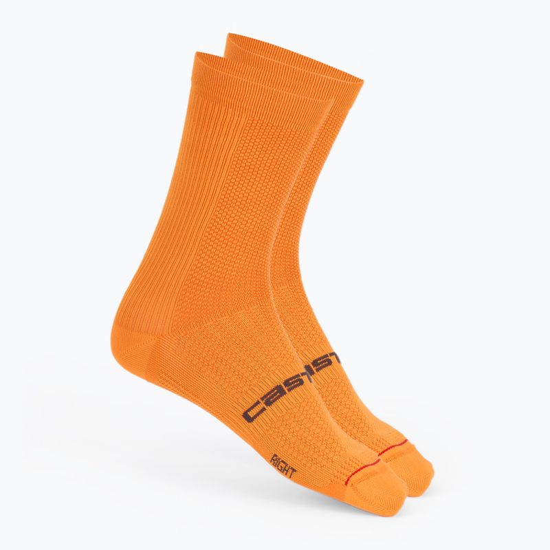 Vyriškos kojinės Castelli Espresso 18 vivid orange