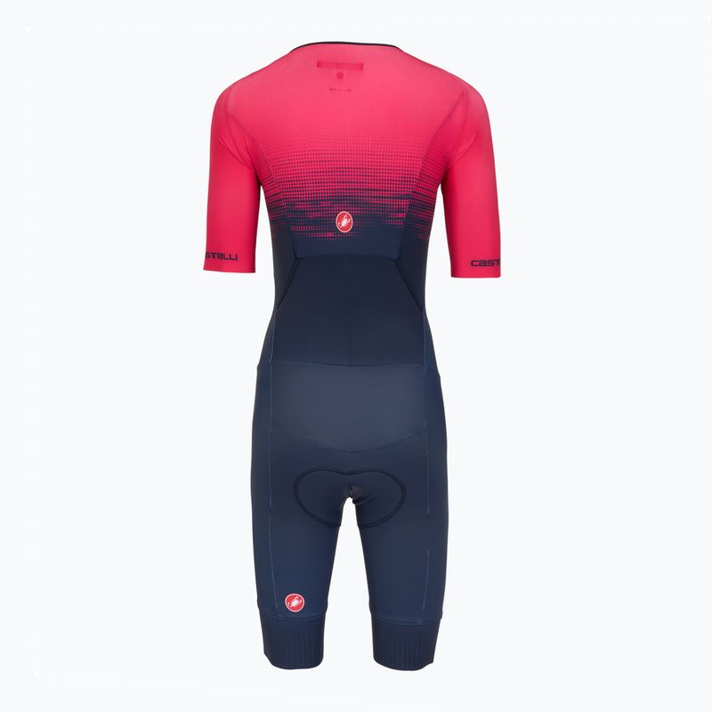 Moteriškas dviračių kombinezonas Castelli Core Tri W belgian blue/bright rose 2