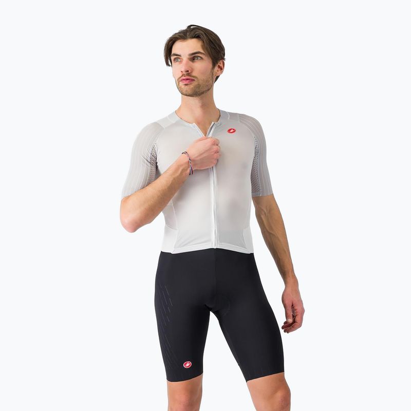 Vyriškas dviratininko kostiumas Castelli Free Sanremo 3 white/black