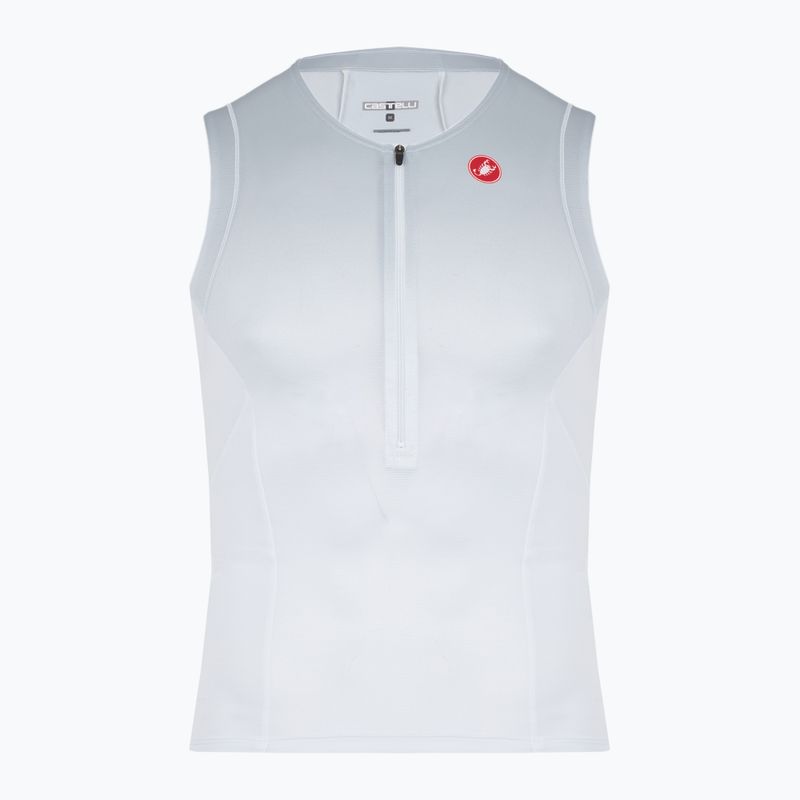 Vyriški dviračių marškinėliai Castelli Free Speed 3 white/silver gray