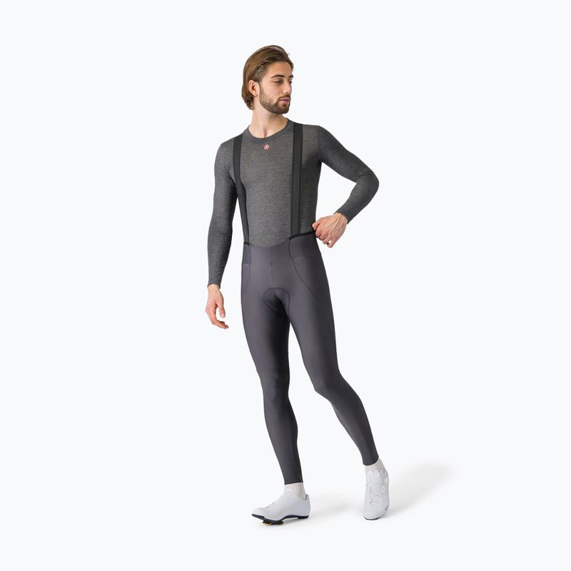 Vyriški ilgomis rankovėmis dviračių marškinėliai Castelli Medio Base Layer melange gray 2