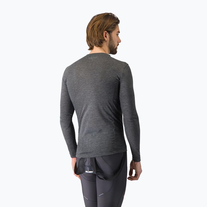 Vyriški ilgomis rankovėmis dviračių marškinėliai Castelli Medio Base Layer melange gray 3