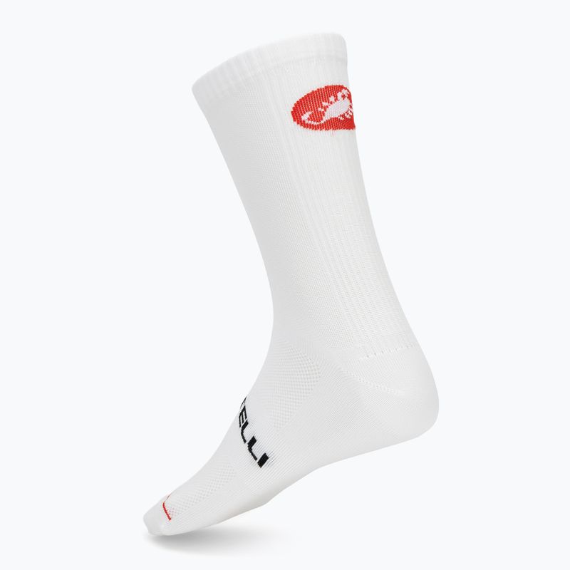 Vyriškos kojinės Castelli Entrata 18 white 2
