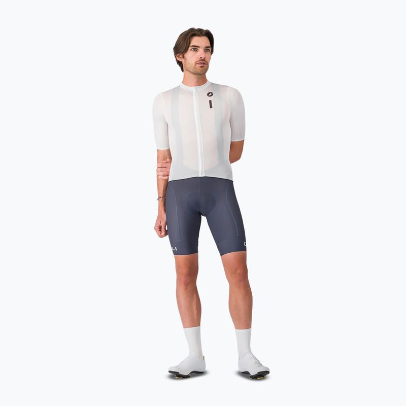 Vyriški dviračių marškinėliai Castelli Drittone Logo white/black 2