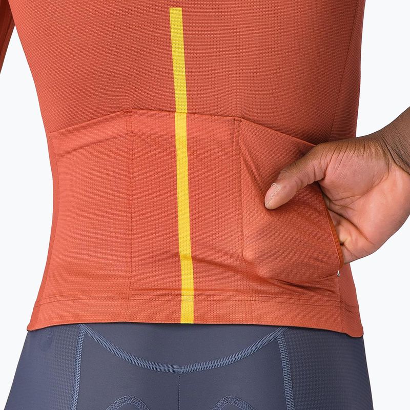 Vyriški dviračių marškinėliai Castelli Drittone Logo paprika/mango mojito 5