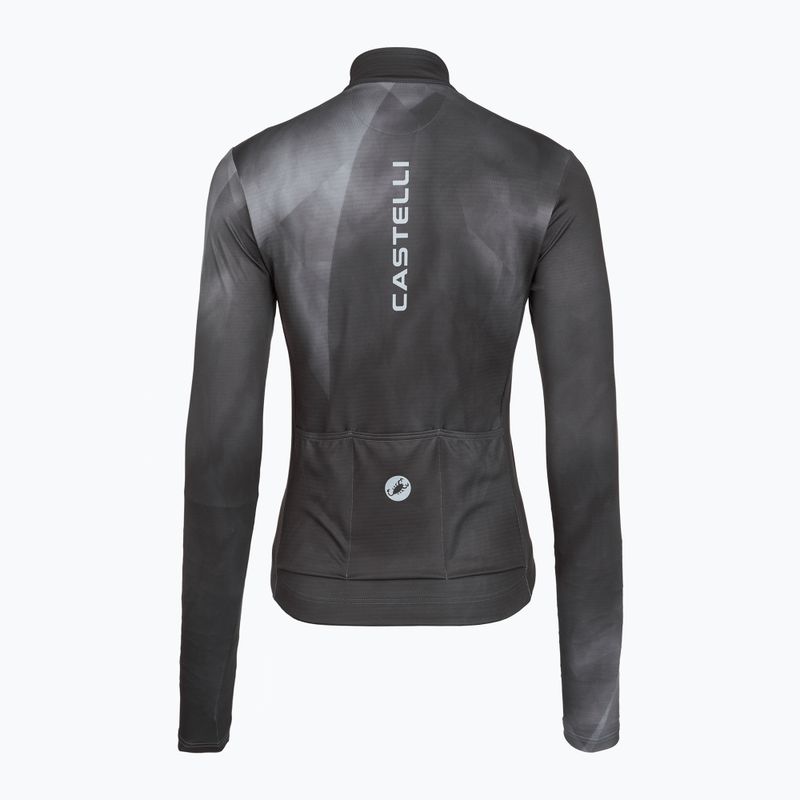 Moteriški dviračių marškinėliai ilgomis rankovėmis Castelli Prismatic Thermal Jersey smoky gray 2