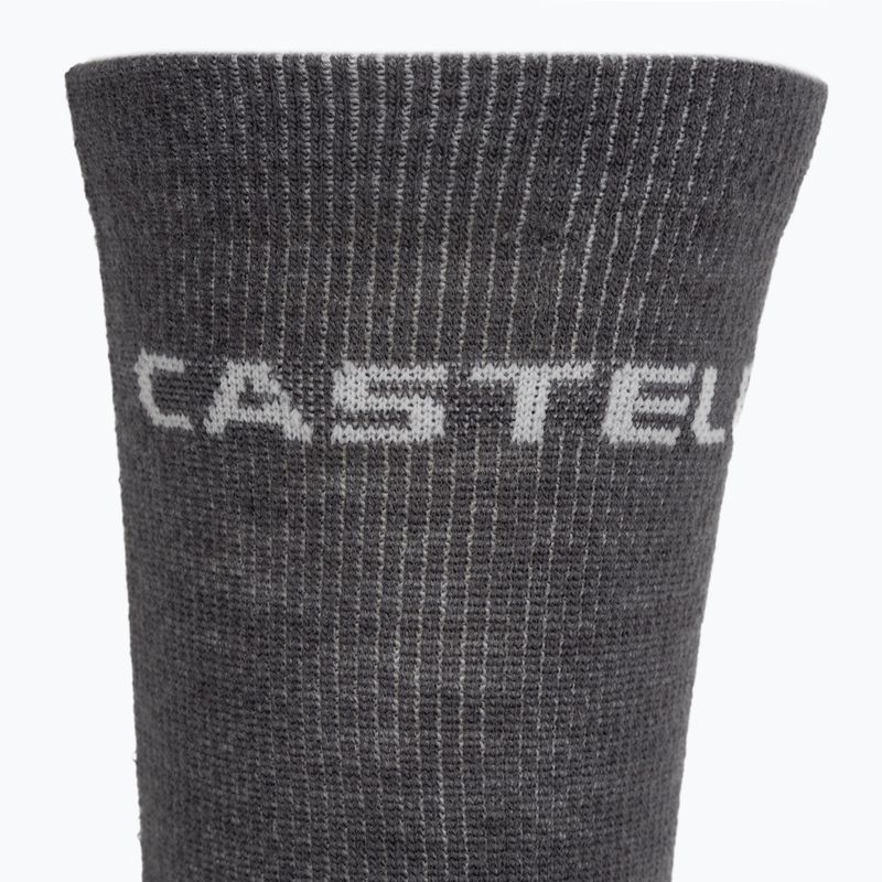 Vyriškos kojinės Castelli Castelli Logo 18 Merino Sock silver gray/dark gray 3