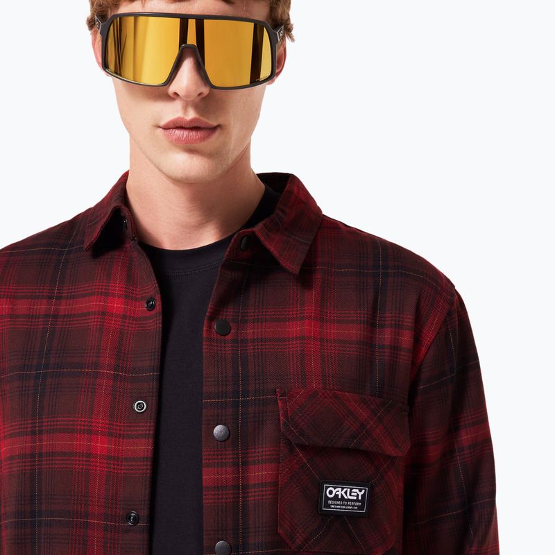 Vyriški marškiniai Oakley Butter Flannel Shirt black/grenache check 4