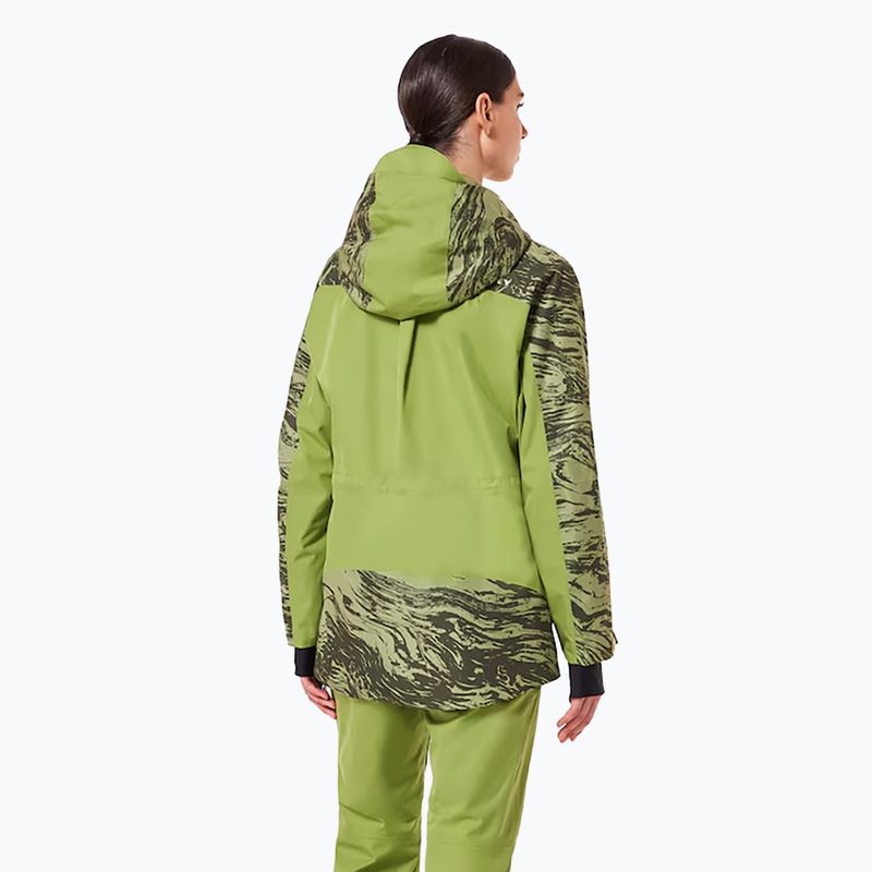 Moteriška slidinėjimo striukė Oakley Tc Juno Reduct Shell Jacket 2.0 duality swirl dbl green 3